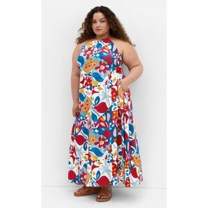 City Chic Women's Plus Size Mosaic Maxi Dress Size 24 Wedding Guest Summer Fun